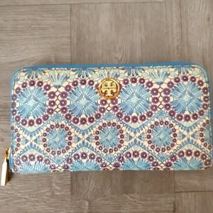 Pre-Owned Tory Burch Bahama Blue Wallet
